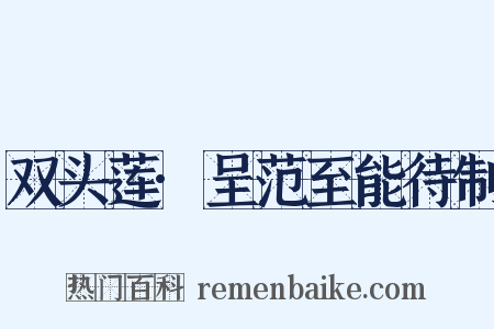 双头莲·呈范至能待制是什么意思的图片